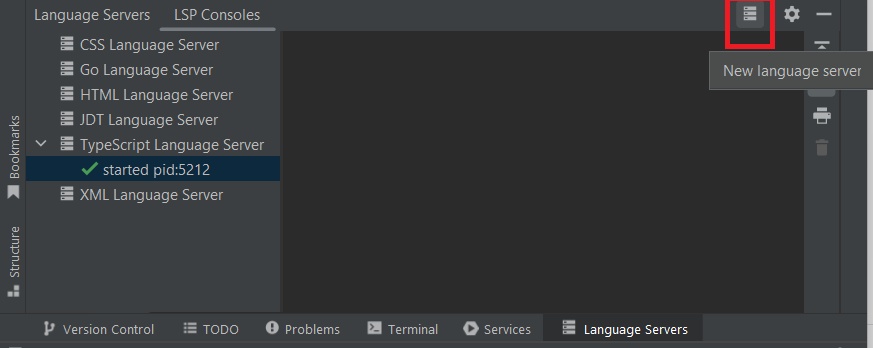 New Language Server From Console
