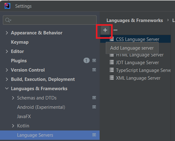 New Language Server From Settings