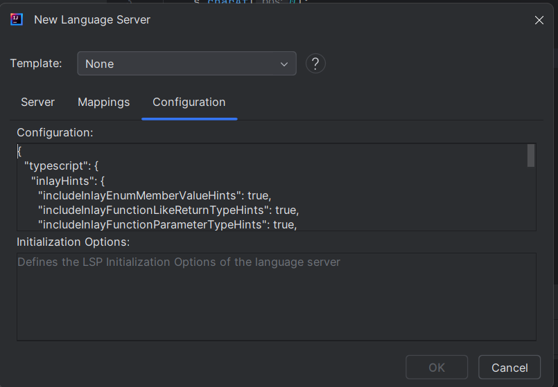 TypeScript Language Server configuration page